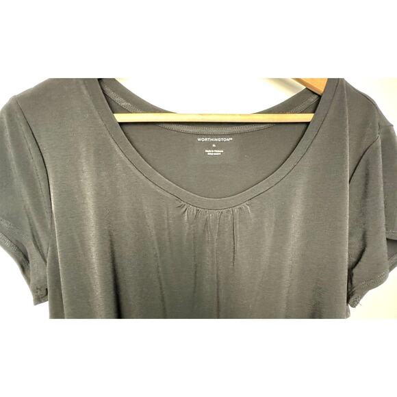 Worthington Solid Black Blouse Size XL - Picture 2 of 4